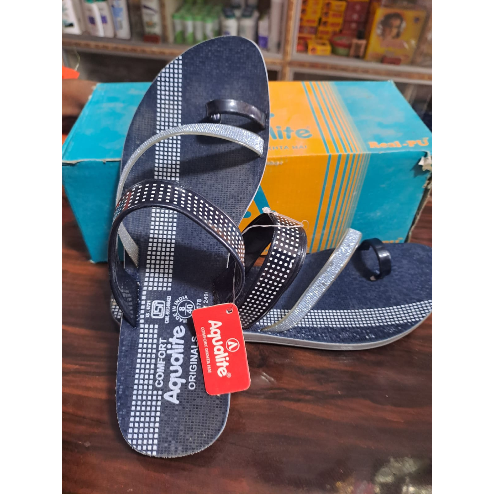 Aqualite Comfort Originals Women's Sandal – Navy Blue - Image 2