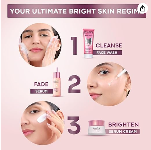 Ponds Bright Beauty Facewash with Niacinamide for Glass Skin-like Shine – 100 g - Image 4