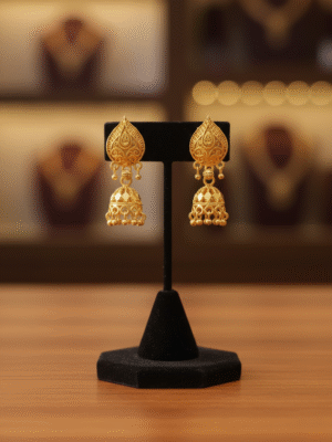 Traditional Gold Jhumka Earrings